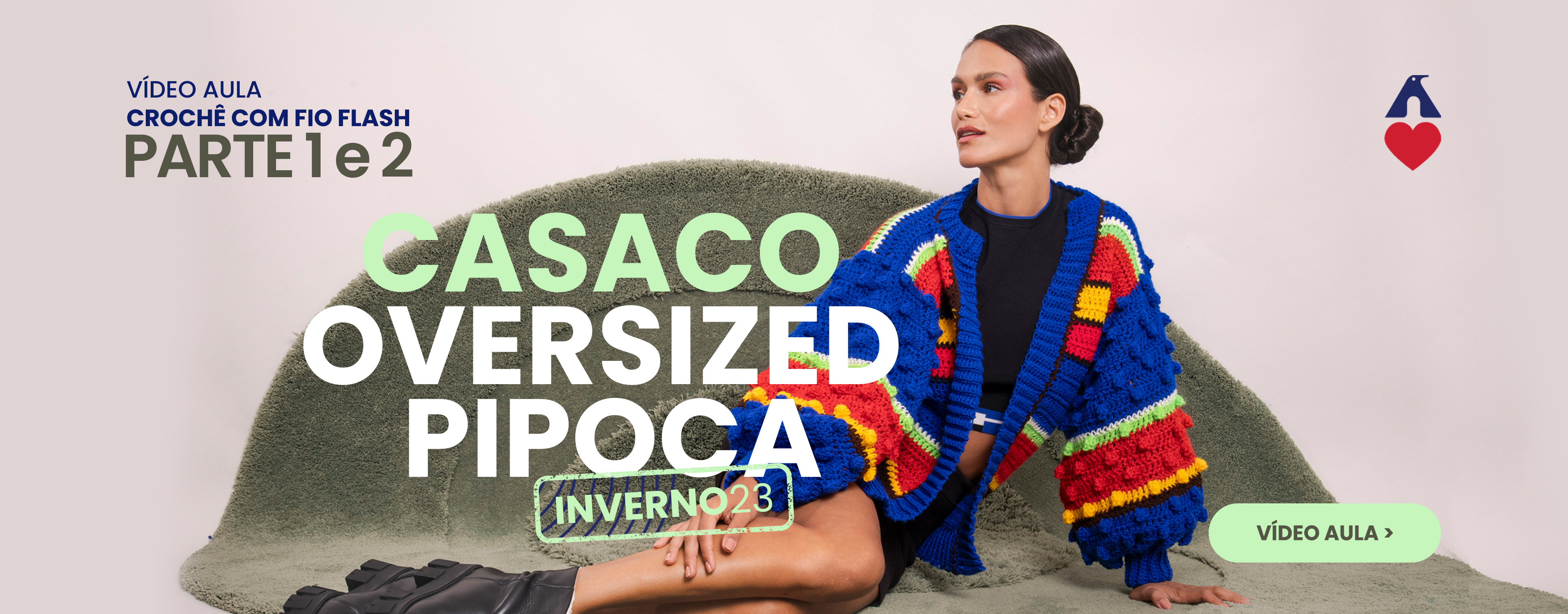 Video aula Casaco Oversized Pipoca